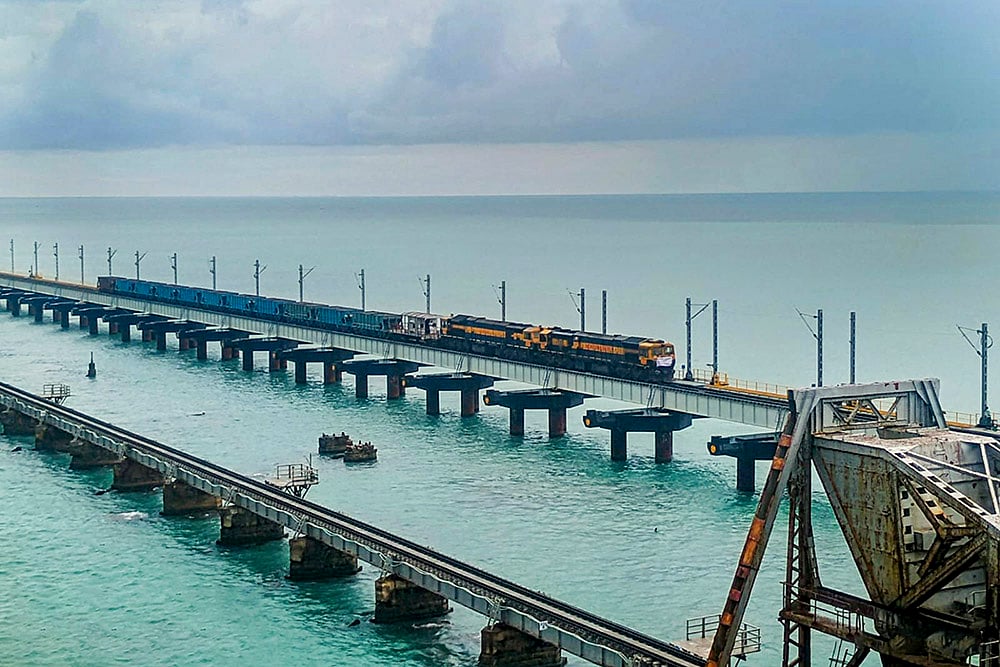 | Photo: PTI : New Pamban Bridge